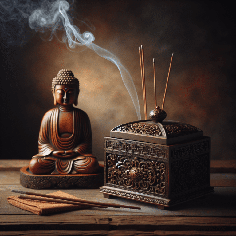 Ontdek de vredige traditie van houten wierookdoosje met Boeddha