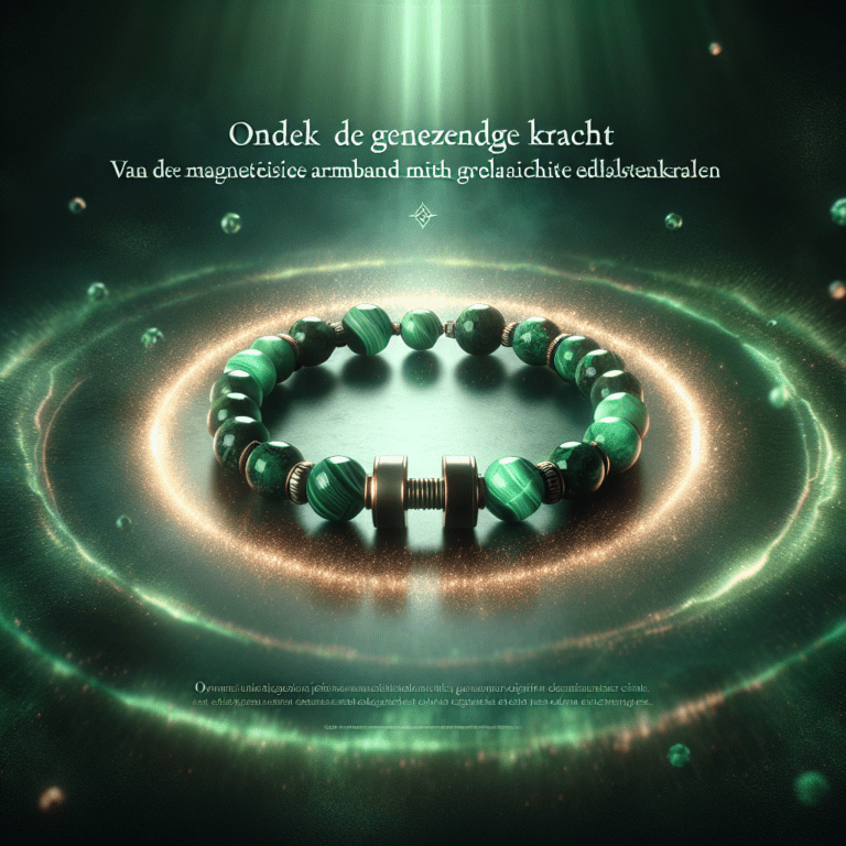 Ontdek de genezende kracht van de magnetische armband met groene malachiet edelsteenkralen