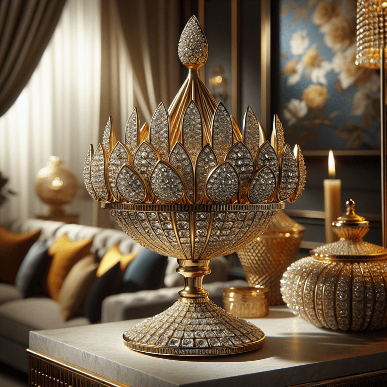 Breng uw huis naar een hoger niveau met een goudkleurige kegelvormige wierookhouder met ingelegde zirkoonstenen