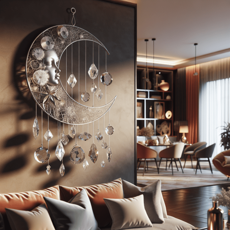 Geef je interieur een boost met de prachtige Moon and Crystal Wall Hanger