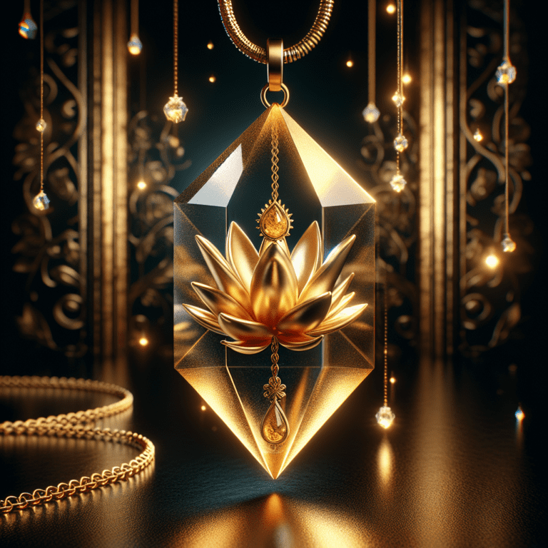 Onthulling van de elegantie van de goudkleurige prismahanger met lotusbloem