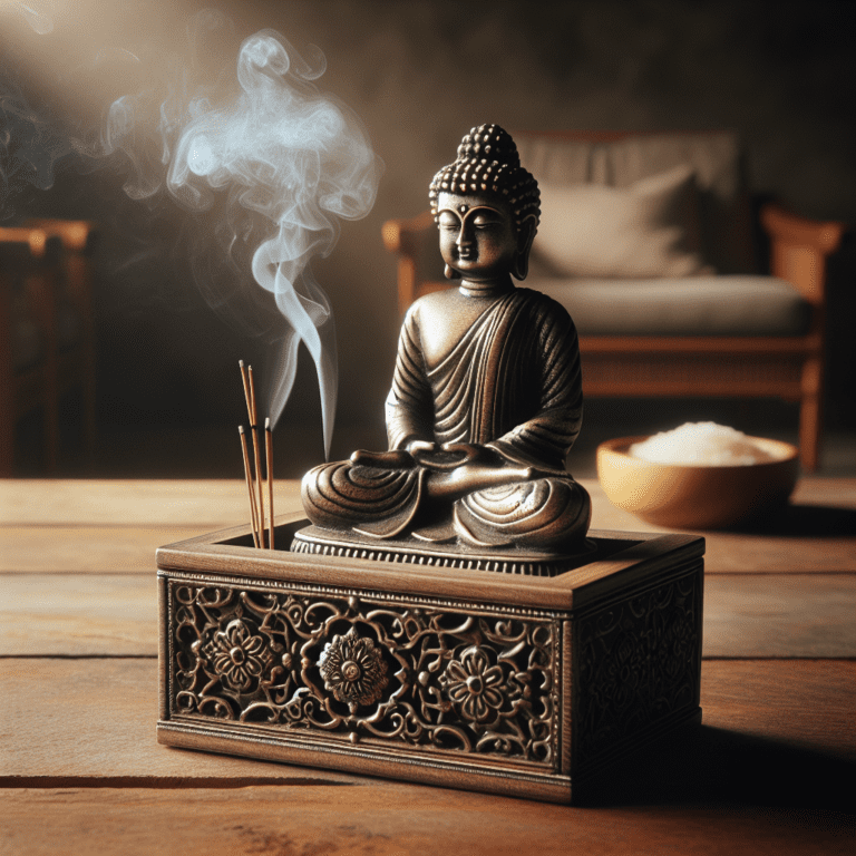 Breng rust in huis met een houten wierookdoosje met Boeddha
