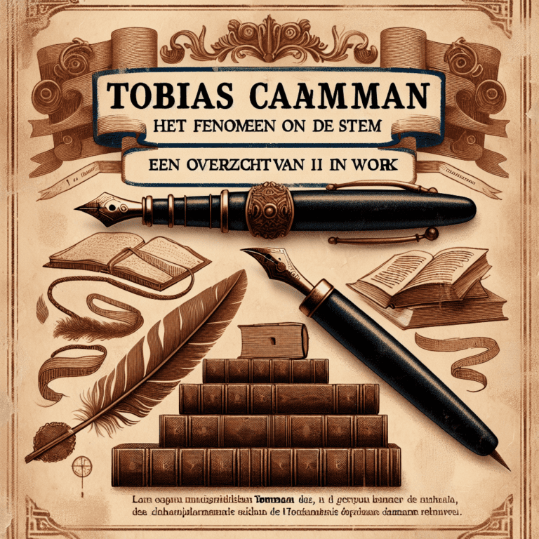 Het fenomeen van de stem Tobias Camman: een overzicht van zijn werk