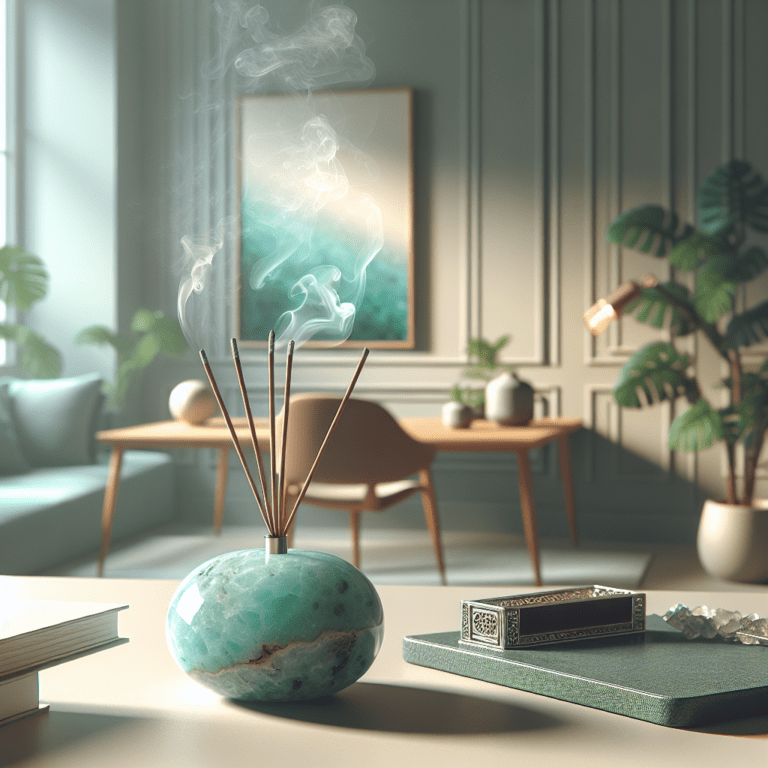 Verhoog uw ruimte met de Amazonite Wierookhouder Natuursteen van Amazonite