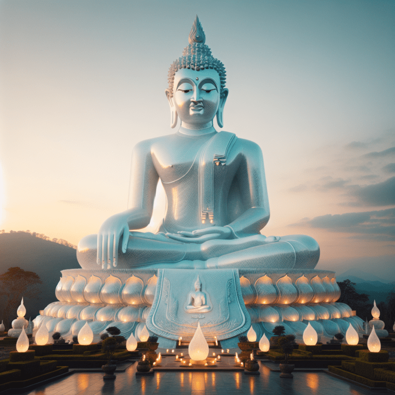 Boeddha van bergkristal varadamudra XL