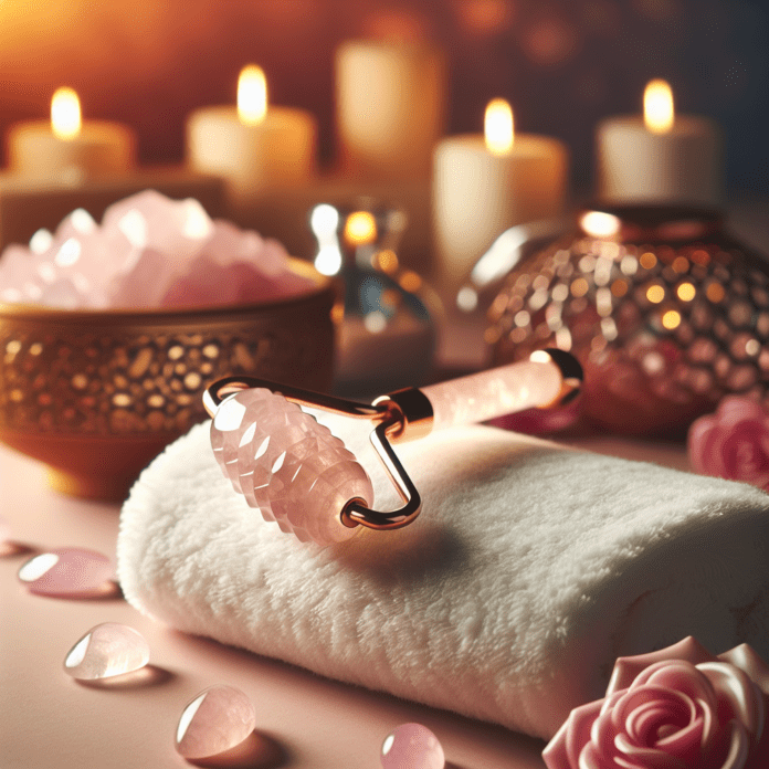 Edelsteen massage roller rozenkwarts