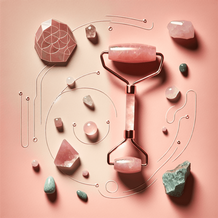 Edelsteen massage roller rozenkwarts