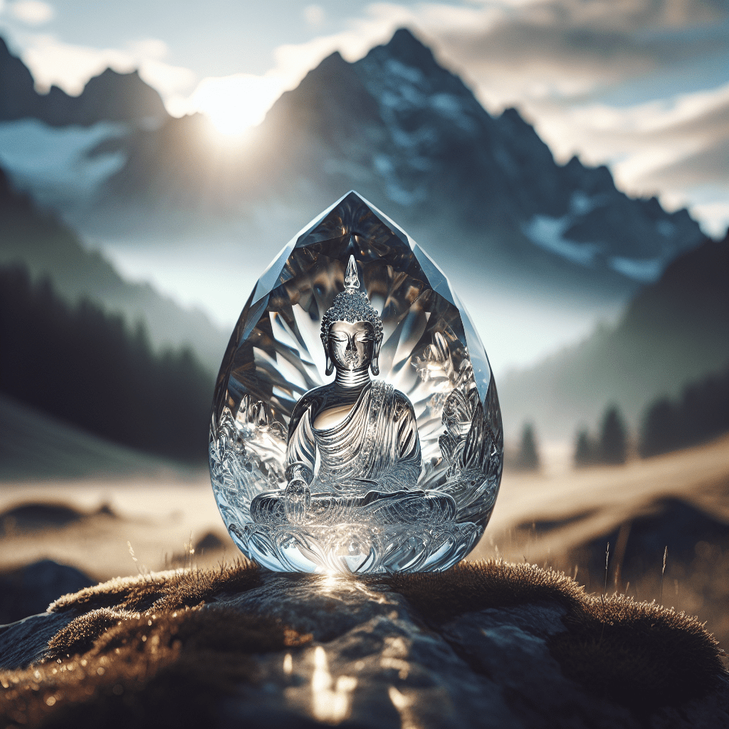 Boeddha van bergkristal