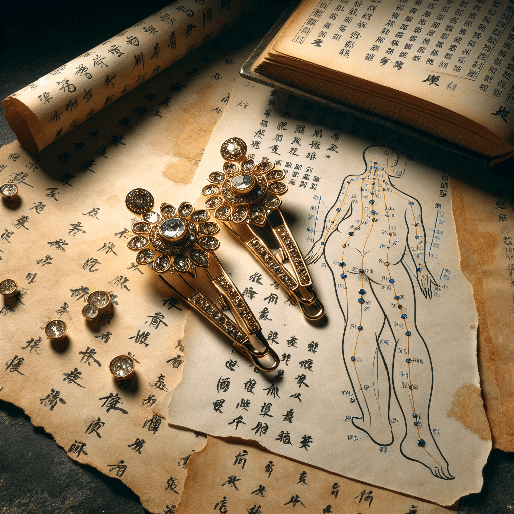 Goudkleurige Oorclip voor Gewichtsverlies – Acupunctuur Punt Stimulatie