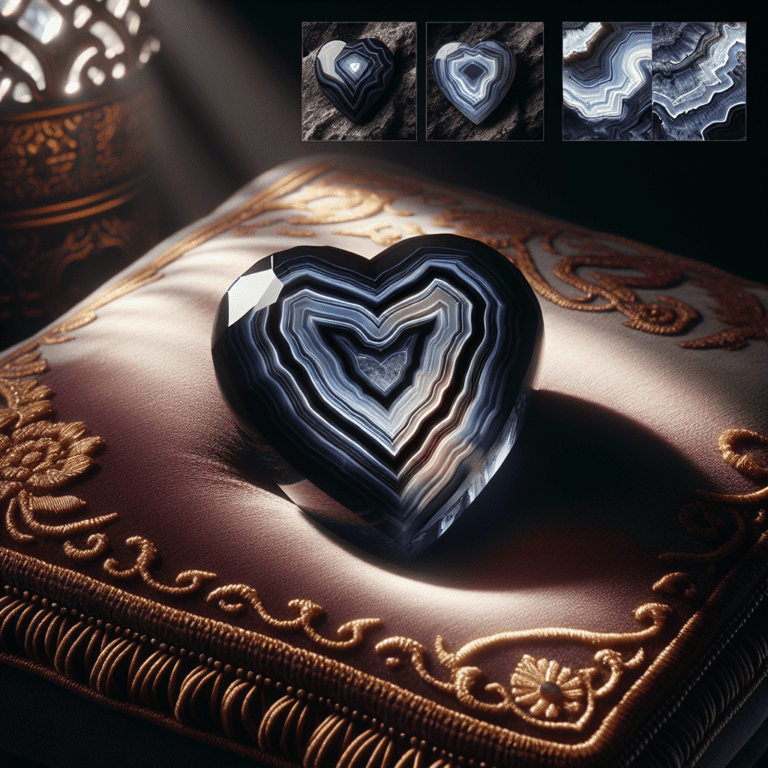 Harthanger zwarte agaat