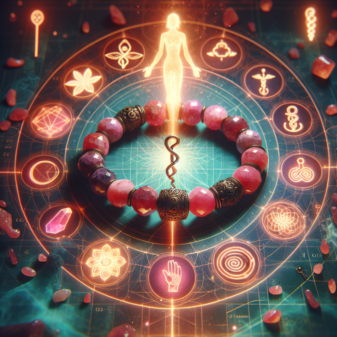 Rhodoniet edelsteen armband