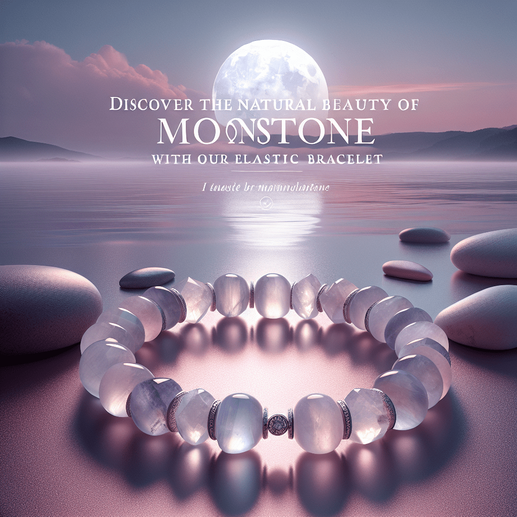 Elastische Armband met Maansteen en Vlinder Bedel