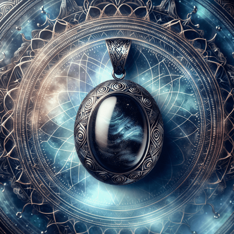 Zwarte obsidiaan hanger