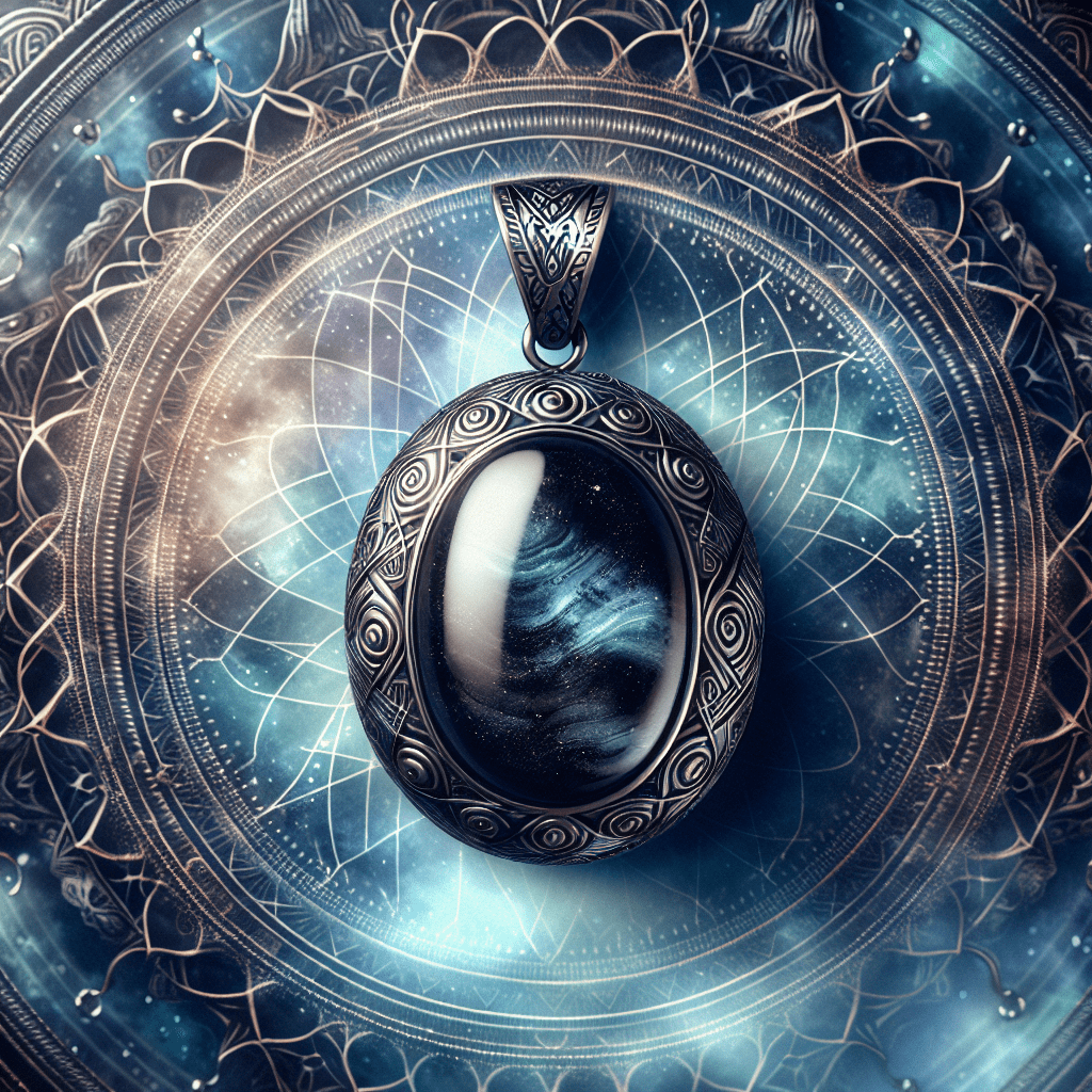 Zwarte obsidiaan hanger