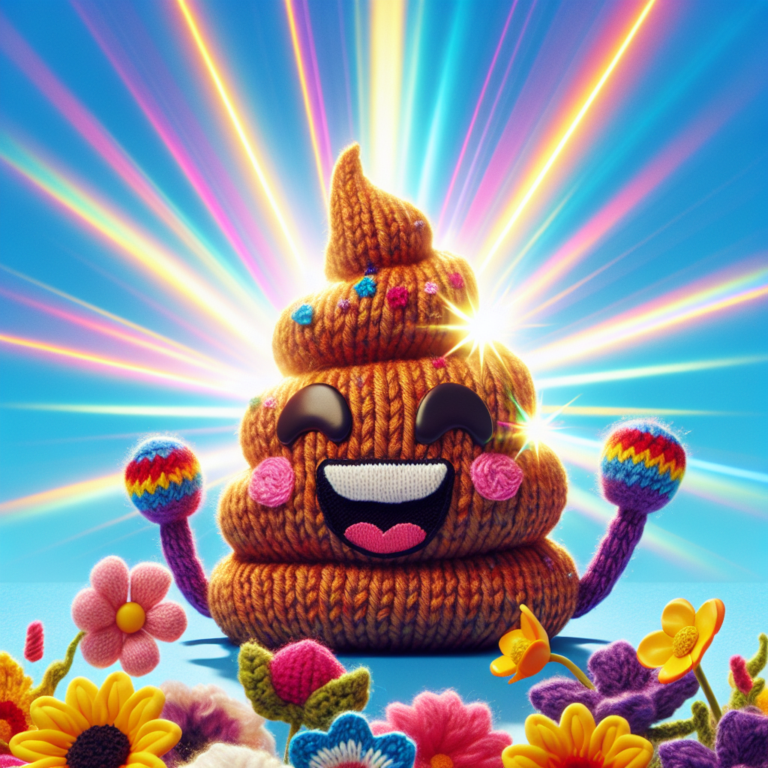 Gebreid Drolletje Poppetje – “Positive Poo” Boodschap