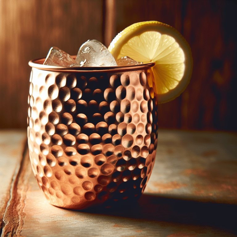 Koperen drinkbeker gehamerd