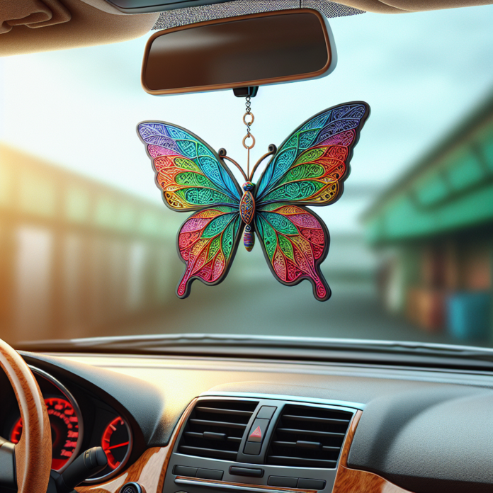 Kleurrijke Vlinder Hanger voor de Autospiegel