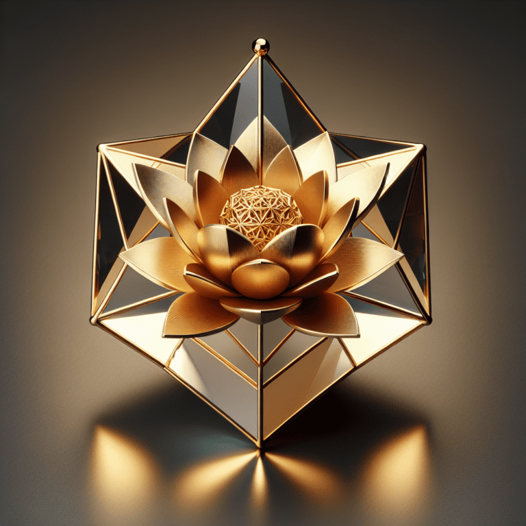 De symboliek en gratie van de goudkleurige prismahanger met lotusbloem