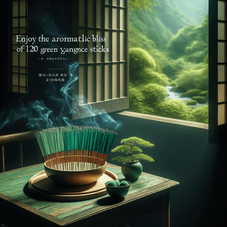 Geniet van de aromatische gelukzaligheid van 120 groene Yangting-wierookstokjes