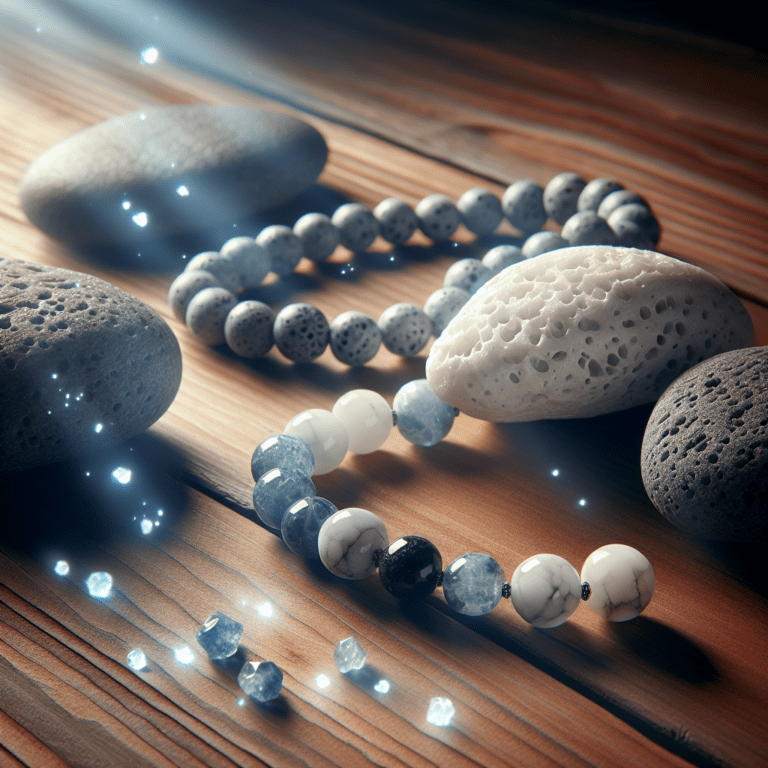 Ontdek de helende krachten van witte lavasteen en sodaliet kralenarmband