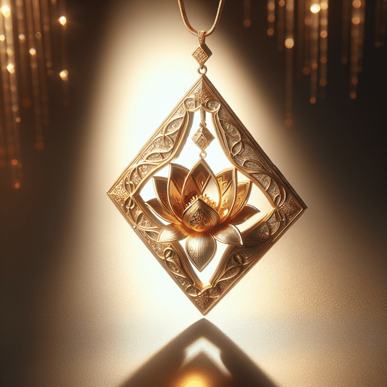 Voeg een vleugje verfijning toe met de vergulde prismahanger met een lotusbloem