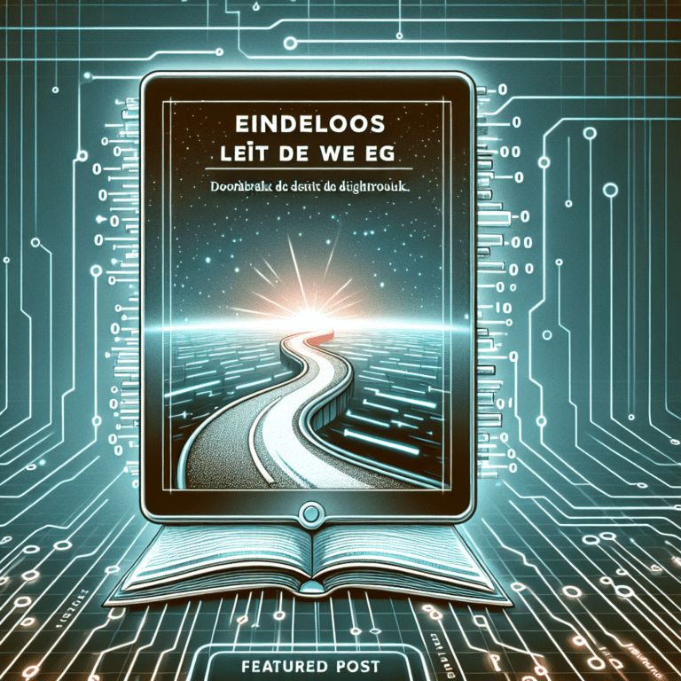 Doorbraak in e-reading: e-boek Eindeloos leidt de weg