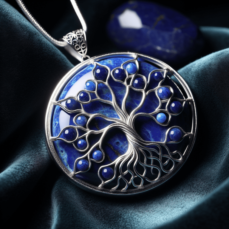 Ontdek de tijdloze schoonheid van Lapis Lazuli Levensboom hanger