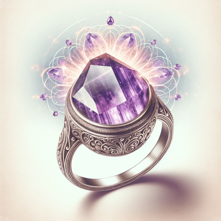 Ontdek de genezende kracht van Ruwe Amethist met deze prachtige ring