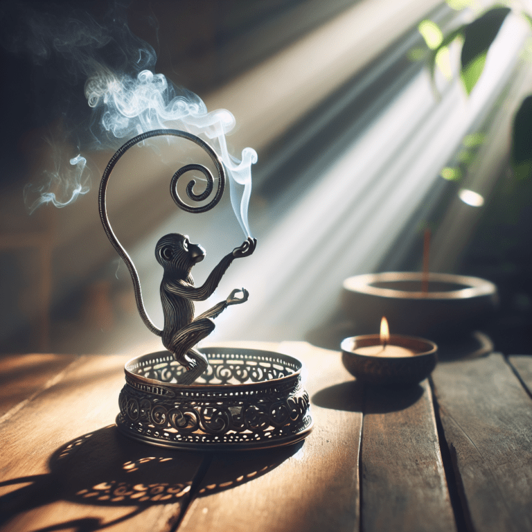 Breng uw mindfulness-oefening naar een hoger niveau met de Metalen Wierookhouder – Aap in Tai Chi Houding