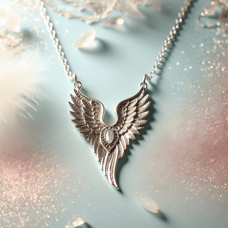 Beschermengel: de symboliek achter de zilverkleurige ketting met engelenvleugelhanger