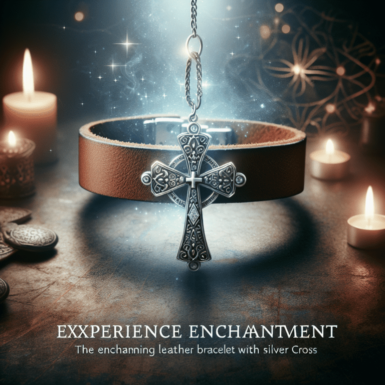 Beleef betovering: de betoverende bruine leren armband met zilveren kruis
