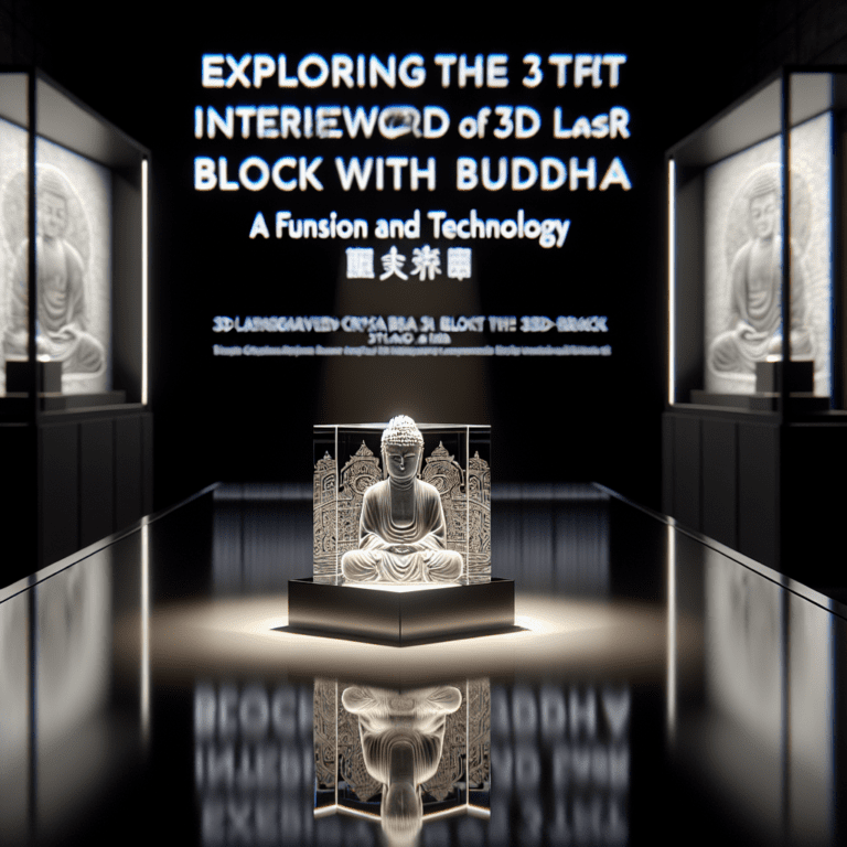 3d laserblok met boeddha