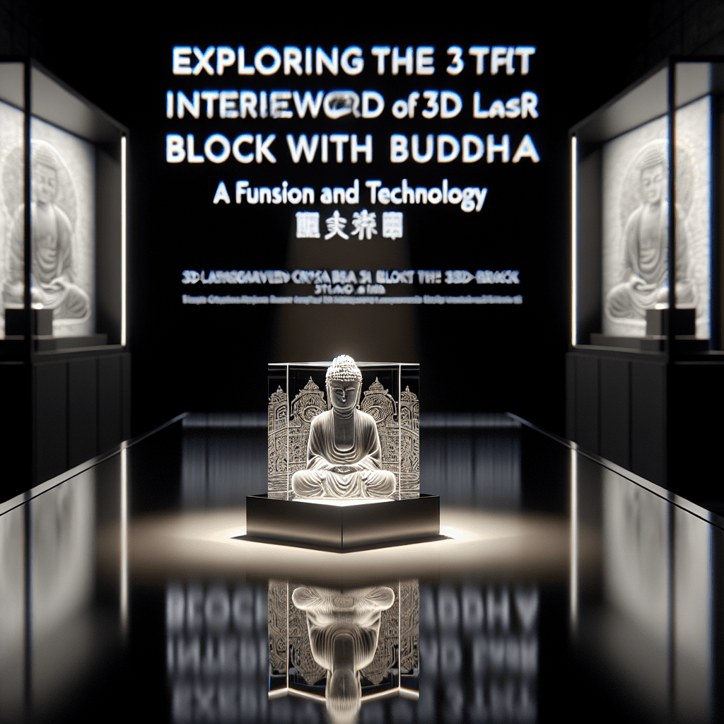 3d laserblok met boeddha