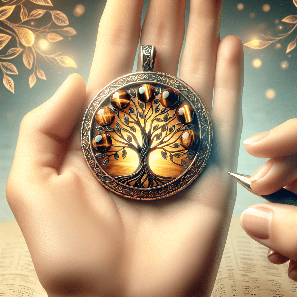 Levensboom Ornament met Tijgeroog