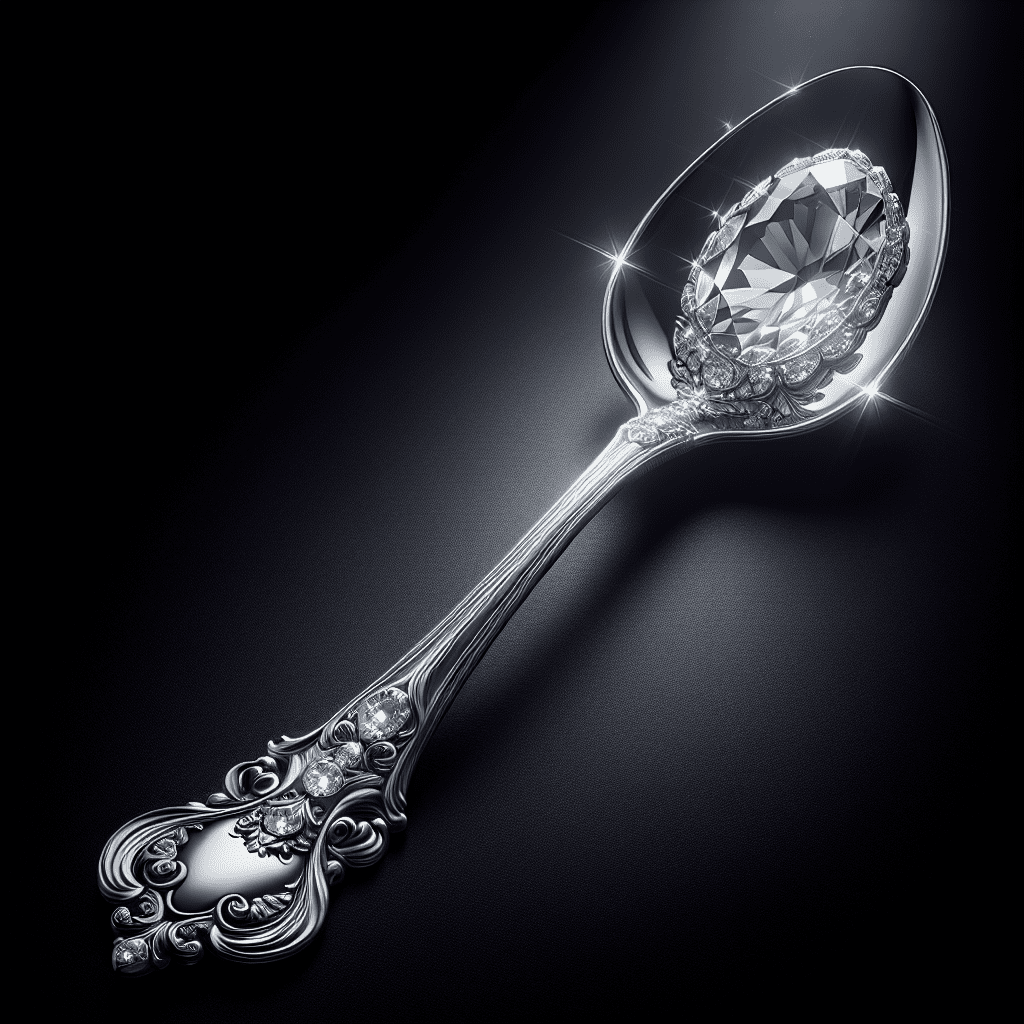 Zilveren theelepel met kirstallook