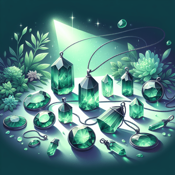 Groene aventurijn edelsteenhanger