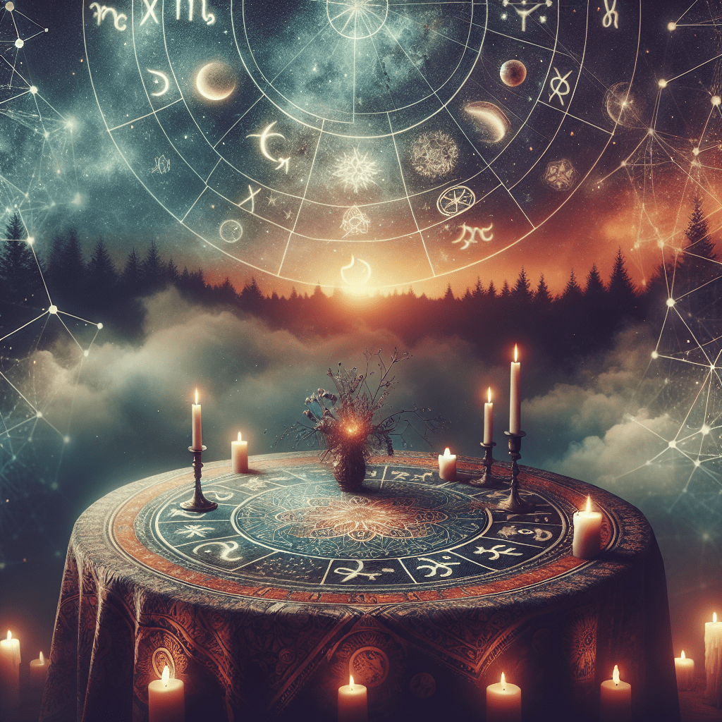 Astrologie tafelkleed