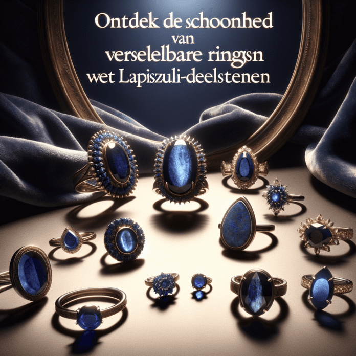 Verstelbare Ring met Lapis Lazuli Edelstenen