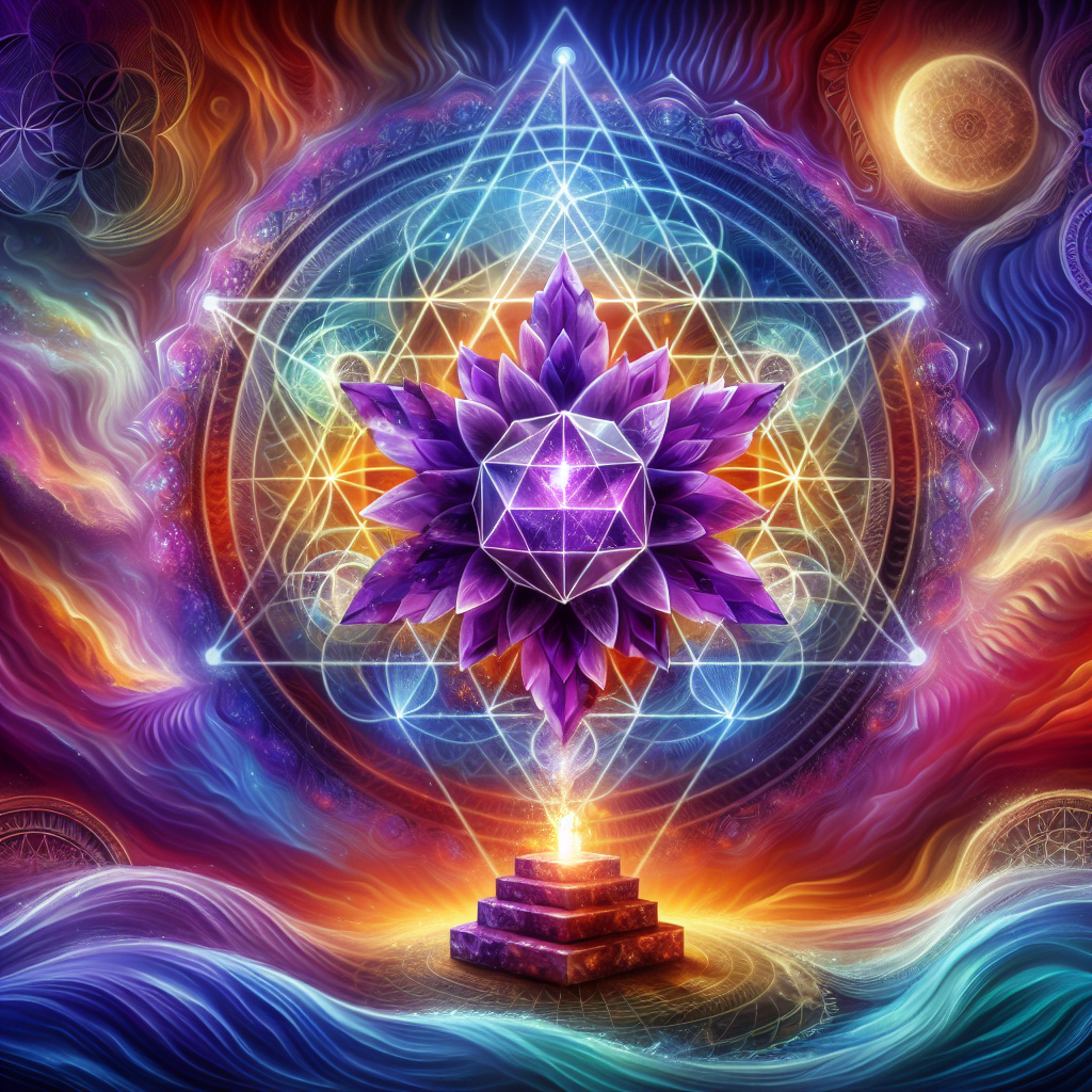 Orgoniet Piramide Amethist Bloem des Levens