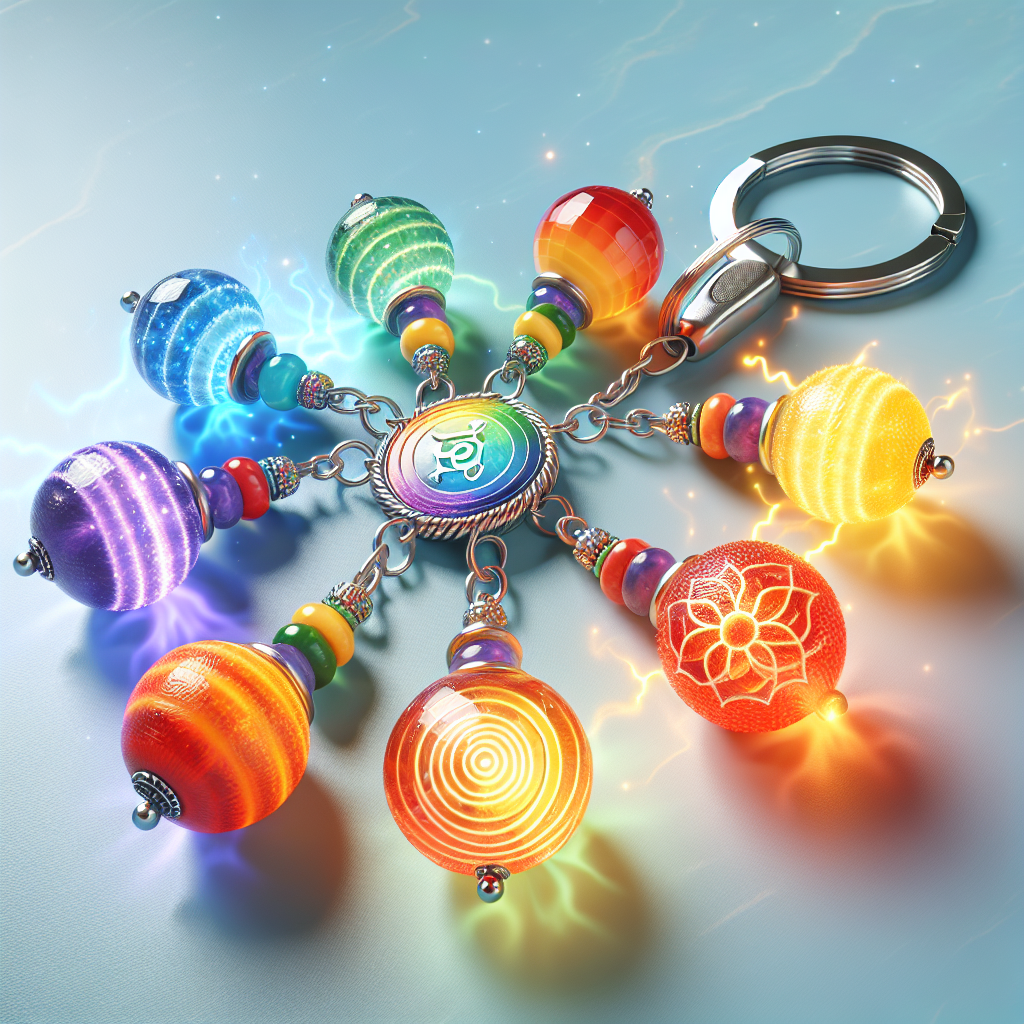 Sleutelhanger met 7 Chakra Kralen