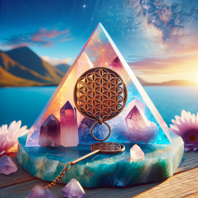 Orgoniet Piramide Seleniet Bloem des Levens