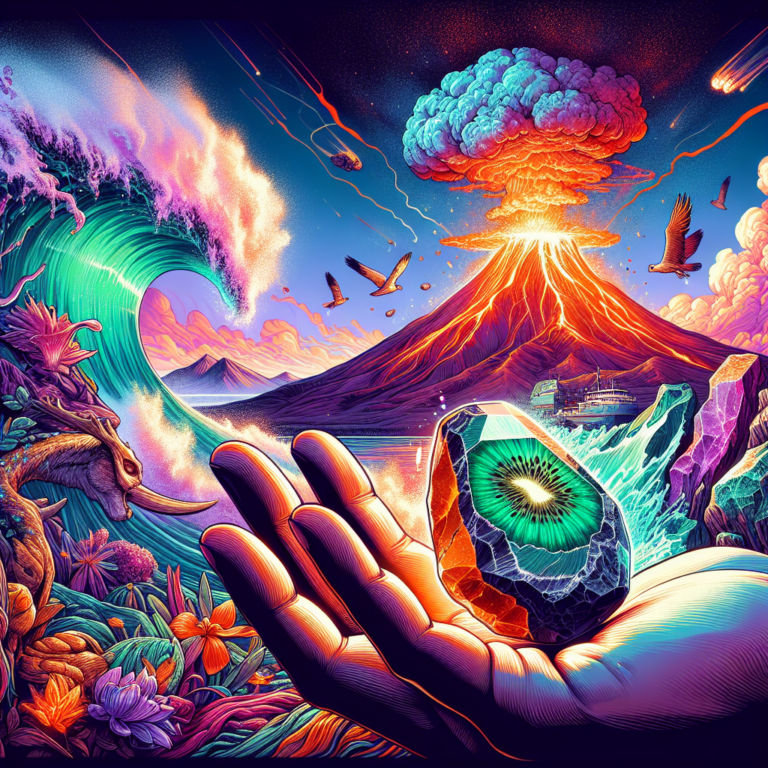 Broekzaksteen 40-45 mm Kiwi Jaspis Nieuw-Zeeland Amazoniet