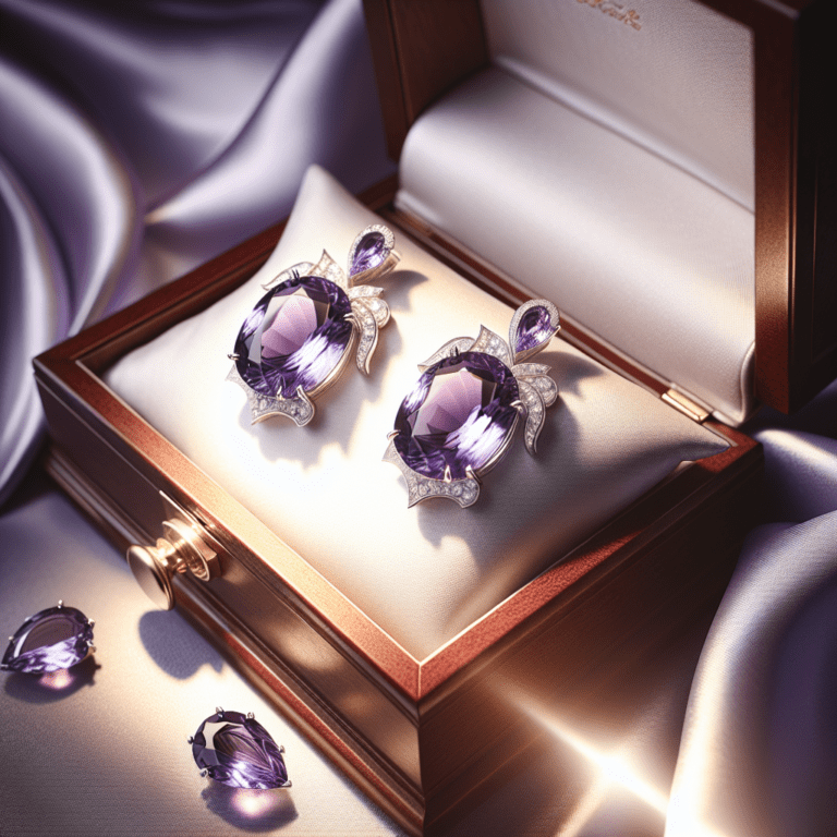 Amethist oorstekers 925 zilver