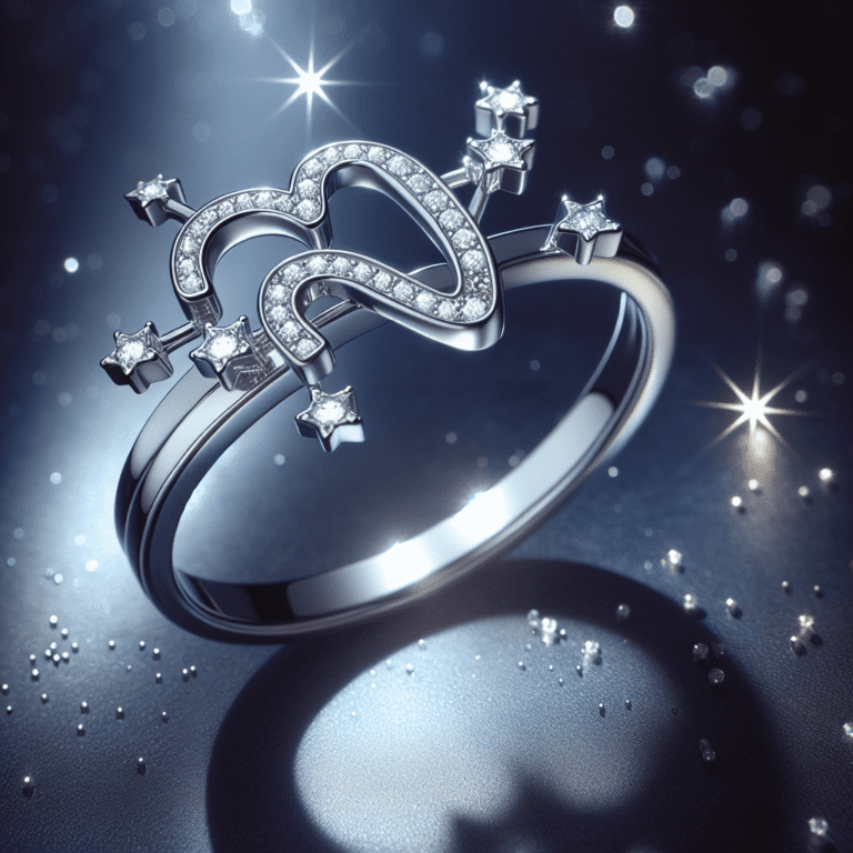 Zilverkleurige Ram Sterrenbeeld Ring