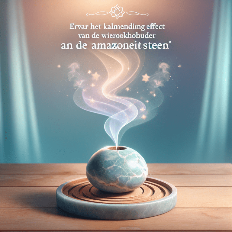 Ervaar het kalmerende effect van de wierookhouder van Amazonietsteen