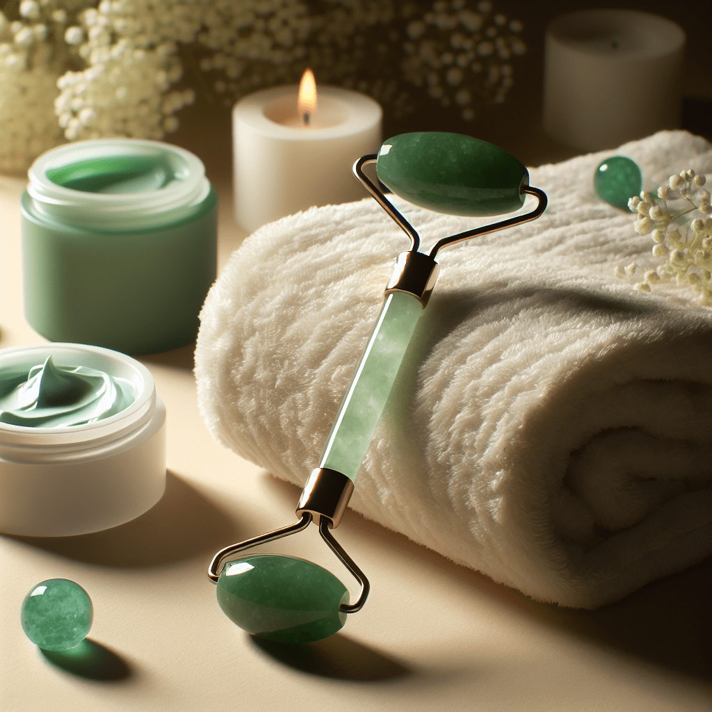 Massage Gezichtsroller met Gezicht Liftende Steen – Groene Kwarts