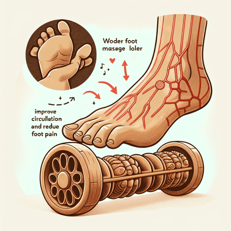 Houten voetmassage roller