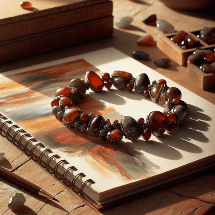 Edelsteen armband jaspis picasso