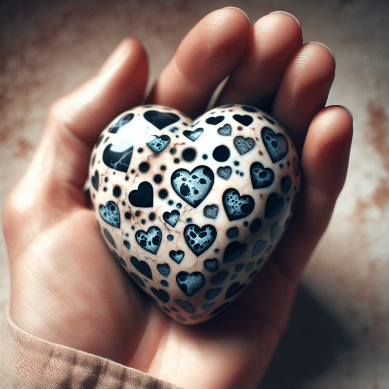 Dalmatiër jaspis met hartje