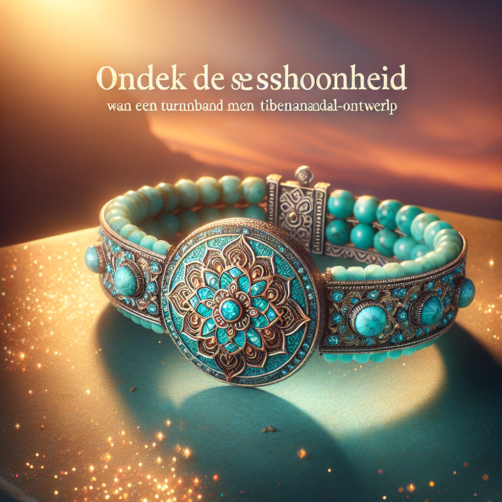 Turkoois armband met Tibetaanse mandala